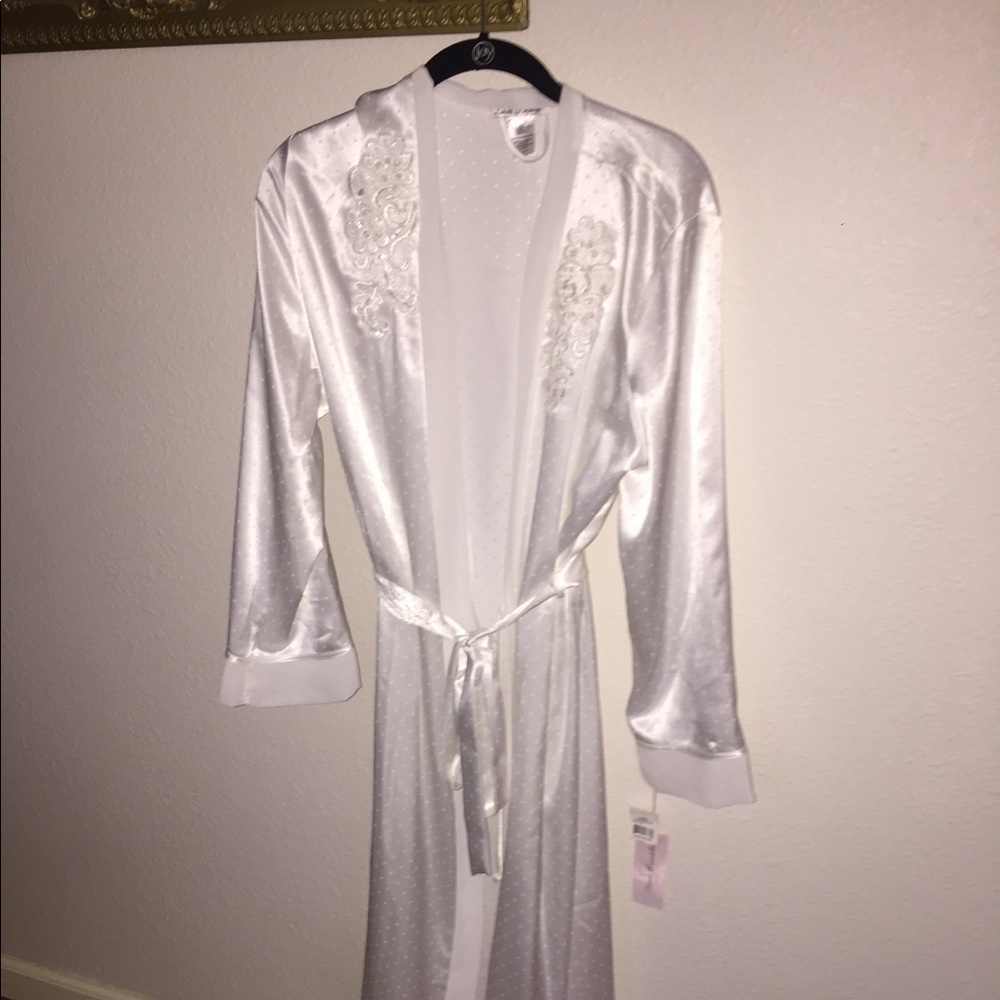 White silk robe